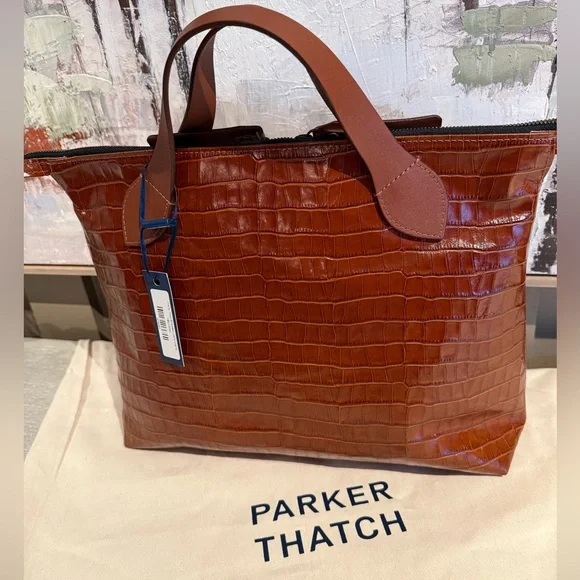 NWT‼️Parker Thatch Cognac Croc Charlie RARE Limited Edition